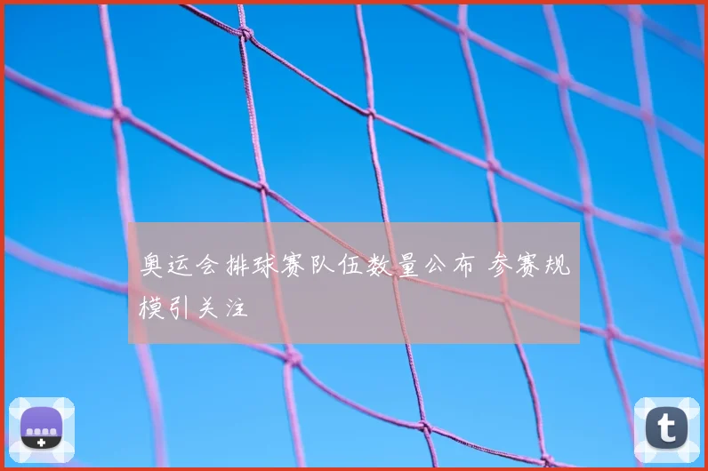 奥运会排球赛队伍数量公布 参赛规模引关注